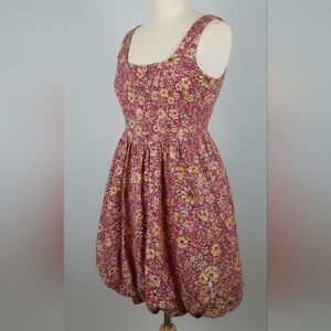 Chic Floral Mini Dress in Pink and Yellow